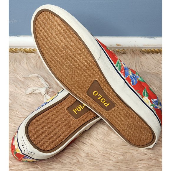 NWOB RALPH LAUREN POLO Thorton Tropical Canvas Sneaker - MEN SIZE 11 - Picture 4 of 6